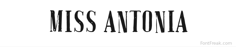 Miss Antonia font preview