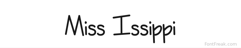 Miss Issippi font preview