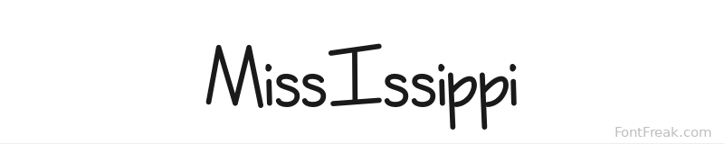 MissIssippi font preview