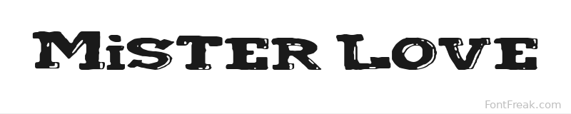 Mister Love font preview