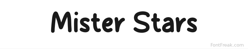 Mister Stars font preview