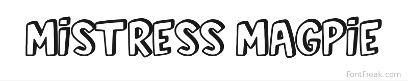 Mistress Magpie font preview