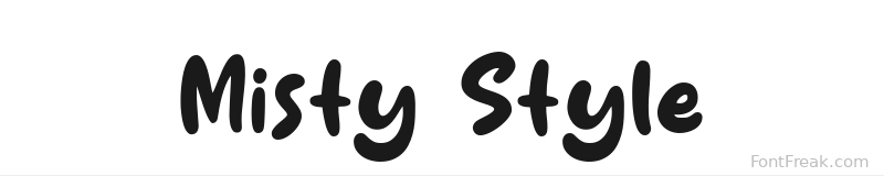 Misty Style font preview