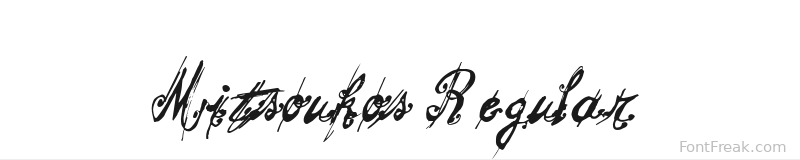 Mitsoukos Regular font preview