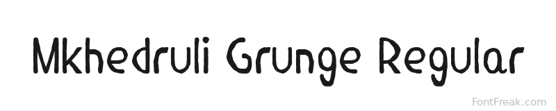 Mkhedruli Grunge Regular font preview