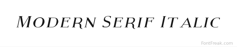 Modern Serif Italic font preview