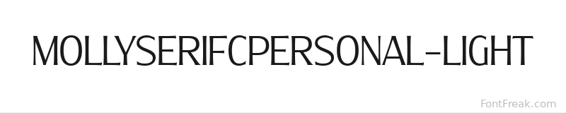 MollySerifCPERSONAL-Light font preview