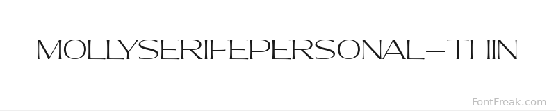 MollySerifEPERSONAL-Thin font preview