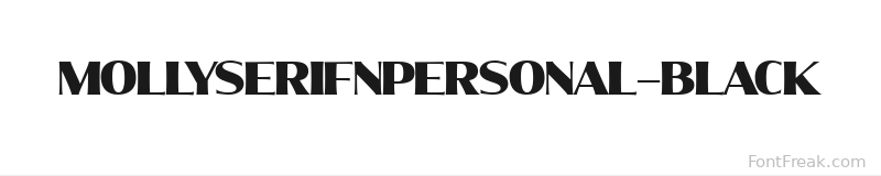 MollySerifNPERSONAL-Black font preview