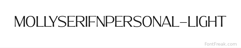 MollySerifNPERSONAL-Light font preview