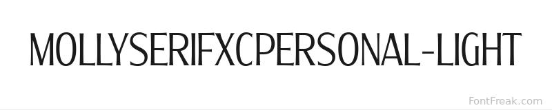 MollySerifXCPERSONAL-Light font preview