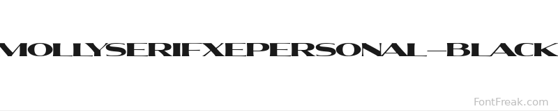 MollySerifXEPERSONAL-Black font preview