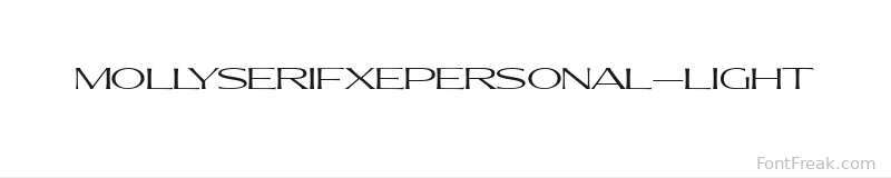 MollySerifXEPERSONAL-Light font preview