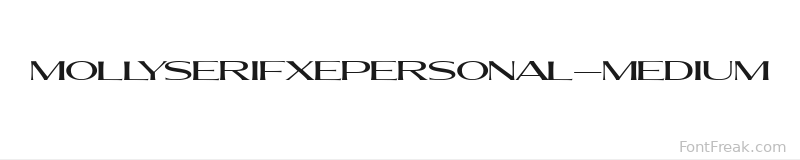 MollySerifXEPERSONAL-Medium font preview