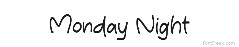 Monday Night font preview