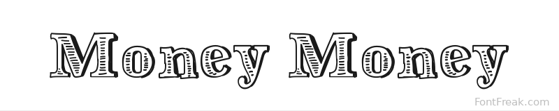 Money Money font preview