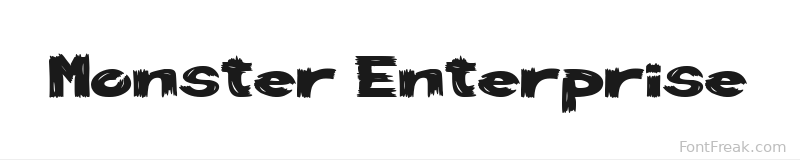 Monster Enterprise font preview