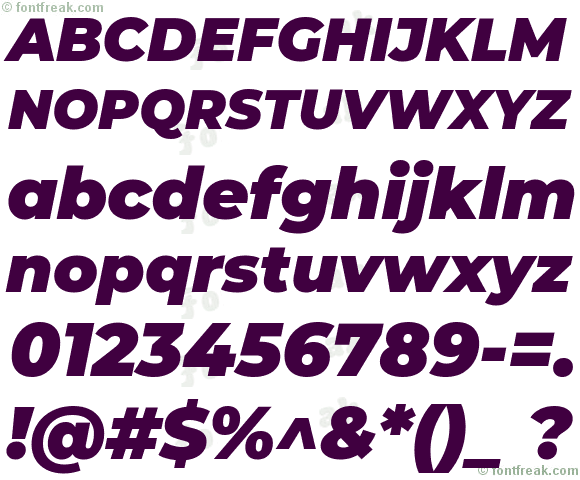 Montserrat Black Italic