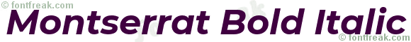 Montserrat Bold Italic