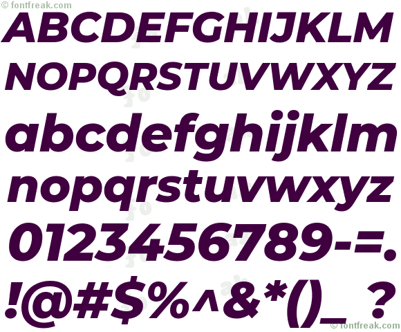 Montserrat ExtraBold Italic