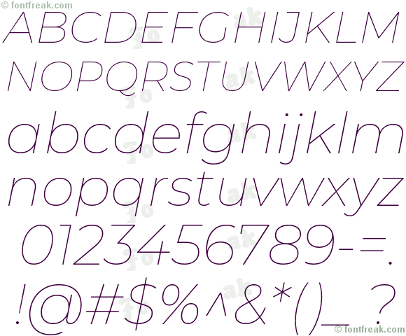 Montserrat Thin Italic