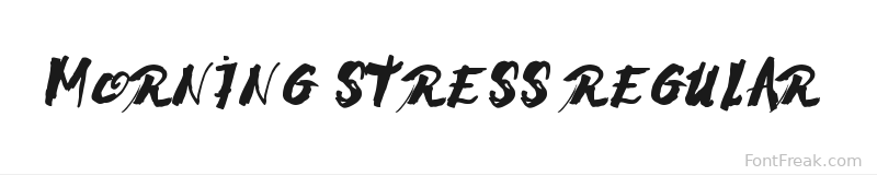 Morning Stress Regular font preview