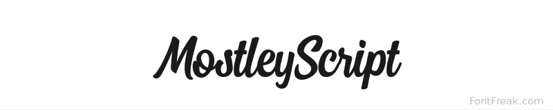 MostleyScript font preview
