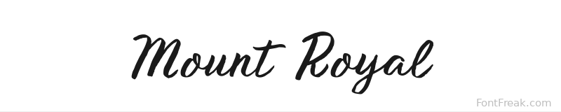 Mount Royal font preview