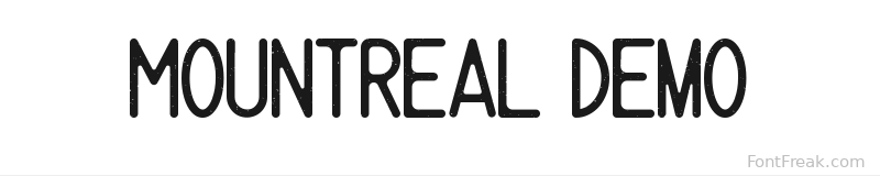 Mountreal Demo font preview