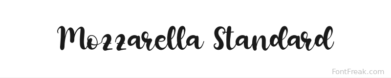 Mozzarella Standard font preview