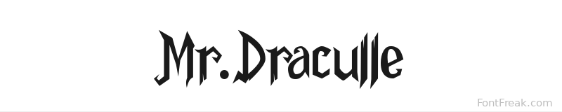 Mr.Draculle font preview