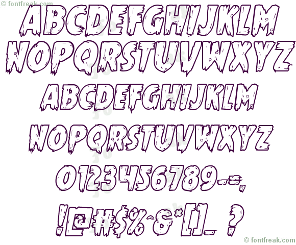 Mrs. Monster Bold Outline Italic