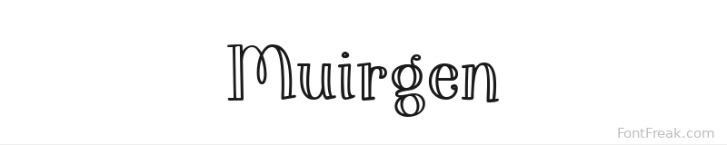 Muirgen font preview