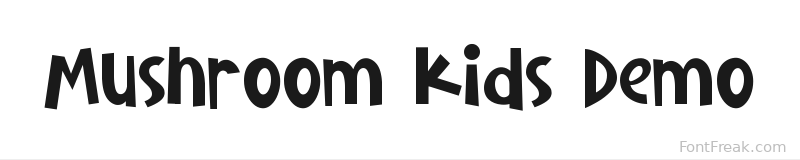 Mushroom Kids Demo font preview