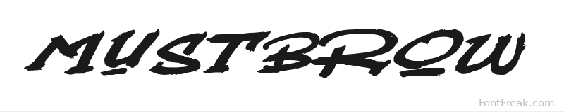 Mustbrow font preview