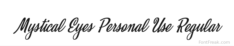 Mystical Eyes Personal Use Regular font preview
