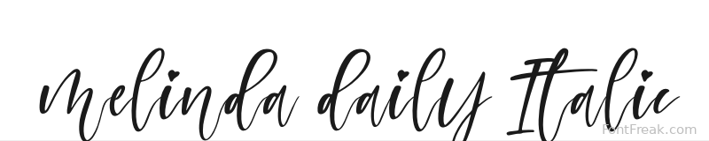 melinda daily Italic font preview