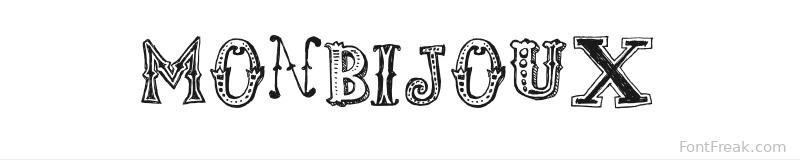 monbijoux font preview