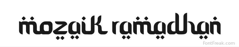 mozaik ramadhan font preview