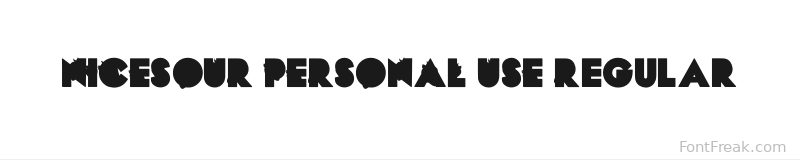 NICESOUR PERSONAL USE-Regular font preview