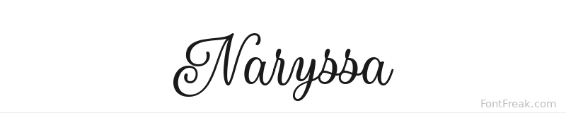 Naryssa font preview
