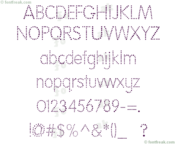 National First Font Dotted