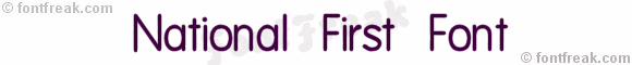 National First Font