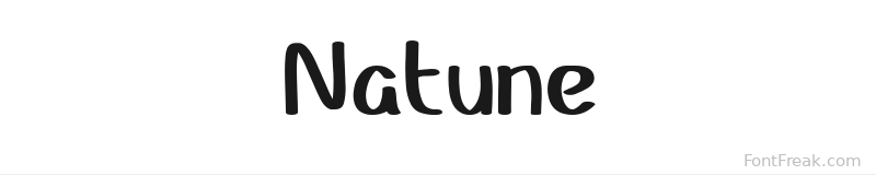 Natune font preview