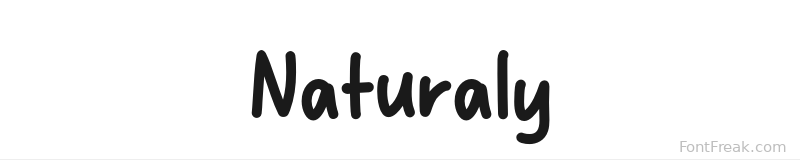 Naturaly font preview