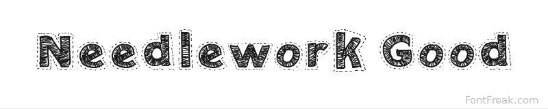 Needlework Good font preview