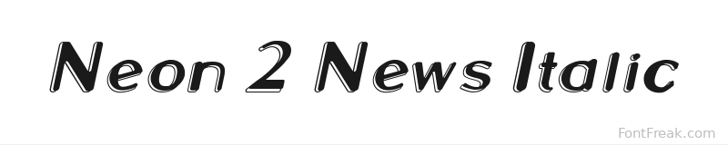 Neon 2 News Italic font preview