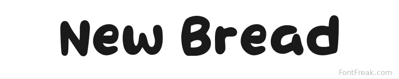 New Bread font preview