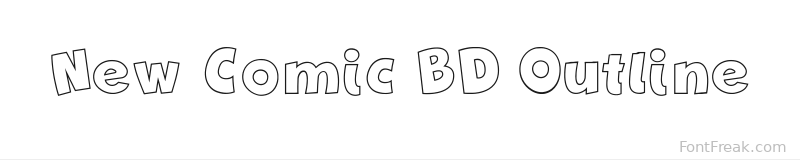 New Comic BD Outline font preview
