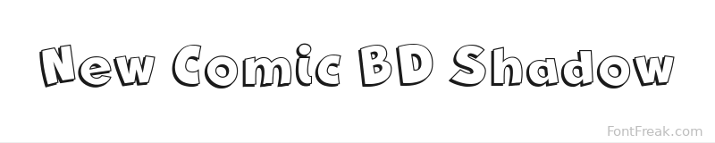New Comic BD Shadow font preview